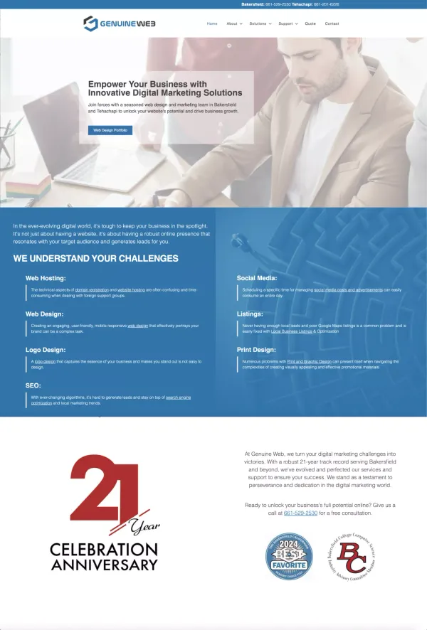 Bakersfield Web Design & Digital Marketing | Genuine Web