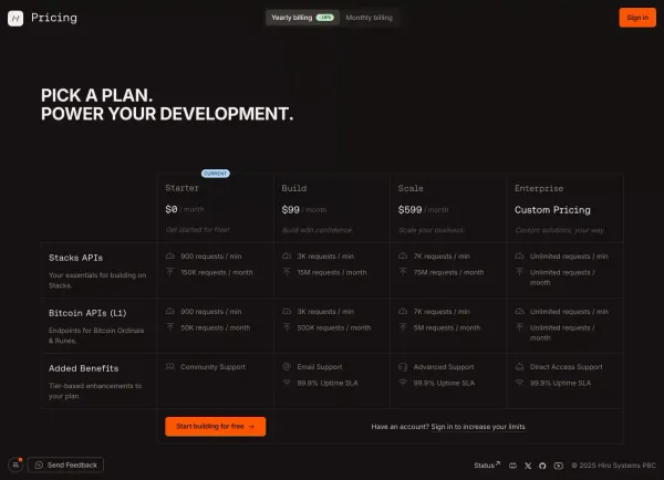 Hiro Platform: Pricing - Pricing design inspiration