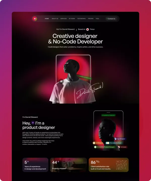 Foliofy - Webflow HTML website template - Portfolio design inspiration