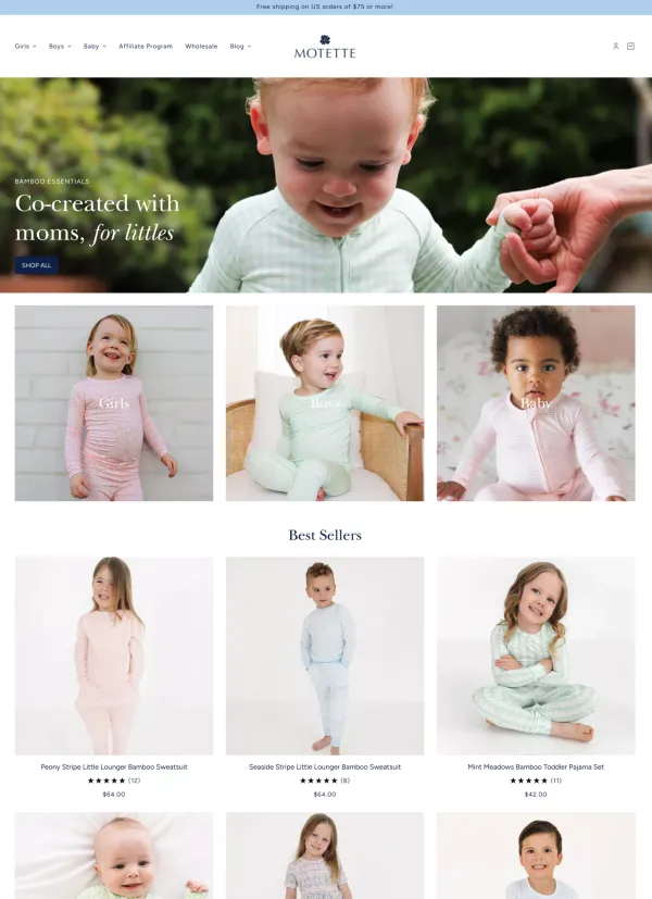 Elevated bamboo essentials for little ones | Motette