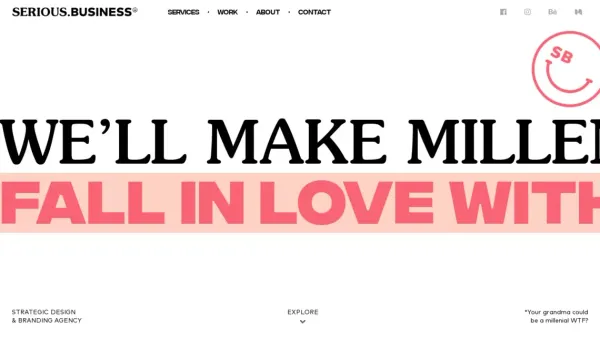 Serious Business - website design inspiration