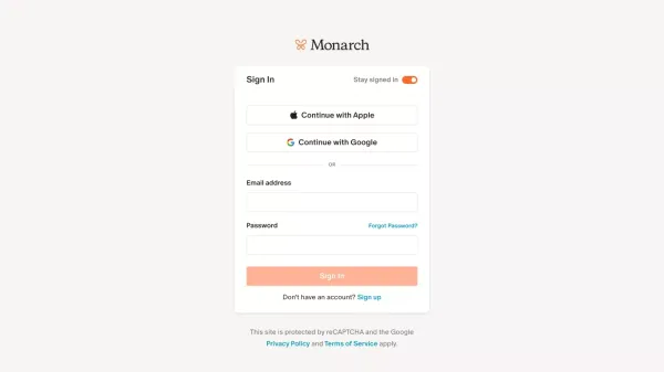 Monarch - Sign Up design inspiration