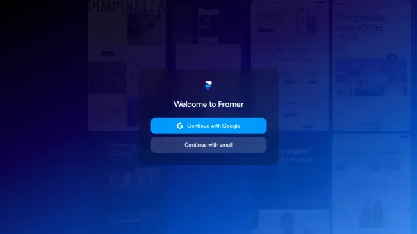 Framer Login - Sign Up design inspiration
