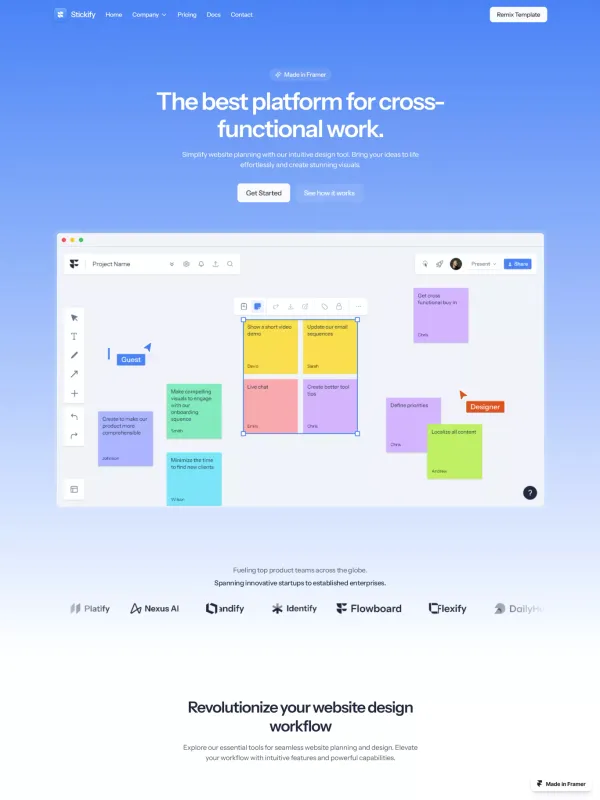 Stickify - Premium Framer Templates