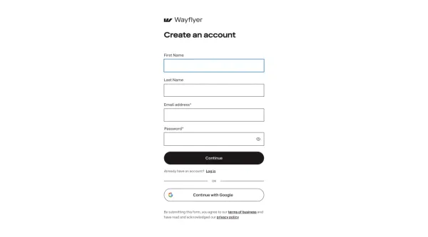 Wayflyer - Sign Up design inspiration