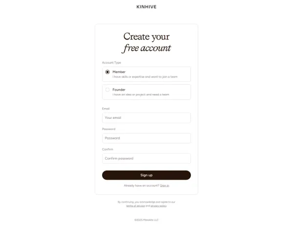 Sign Up | Kinhive - Sign Up design inspiration