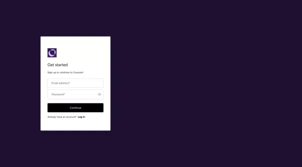 Crescent - Sign Up design inspiration