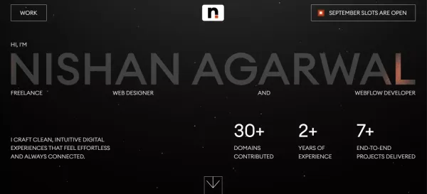 Nishan Agarwal – UI/UX Designer & Webflow Developer