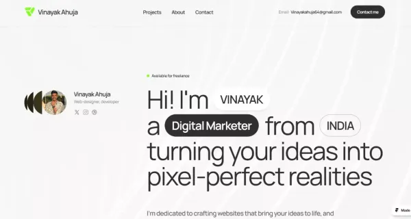 Vinayak Ahuja | Expert Web Designer & Developer | 2+ Years Experience