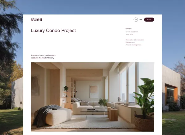 Raum-3 - Landing design inspiration