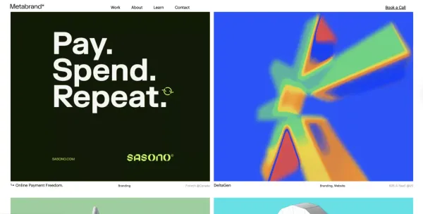 Startup Branding Agency Metabrand - Portfolio design inspiration