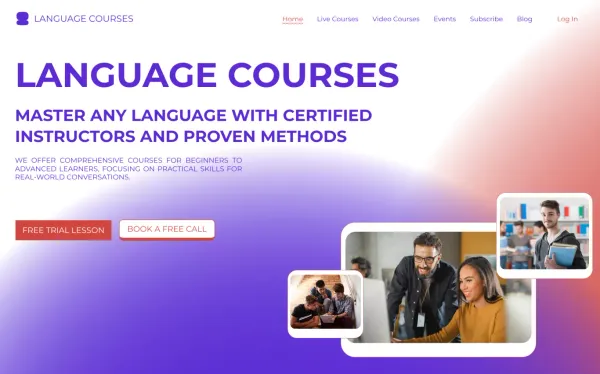 Language Courses | Wix Marketplace | Wix Studio