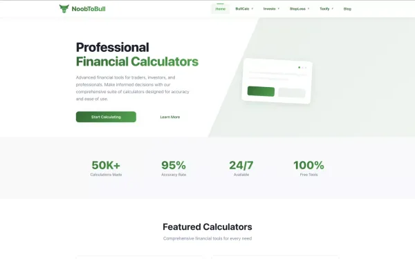 NoobToBull.com - Free Stock Market Tools & Calculators
