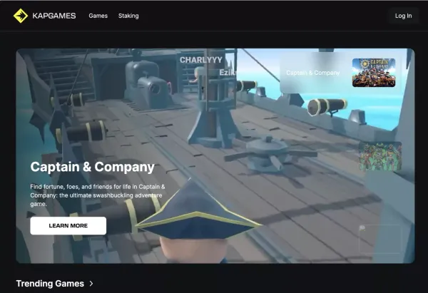 KAP Games - Landing design inspiration
