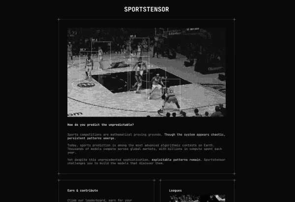 SPORTSTENSOR - Landing design inspiration