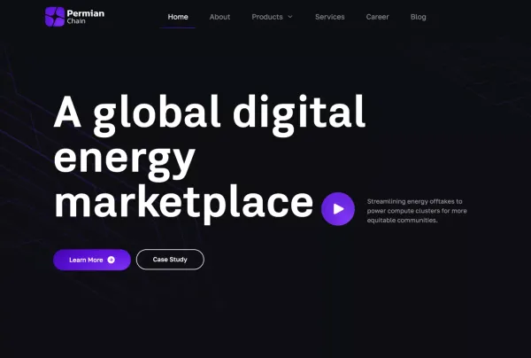 Natural Resources Tokenization Platform - PermianChain Technologies Inc. - Landing design inspiration