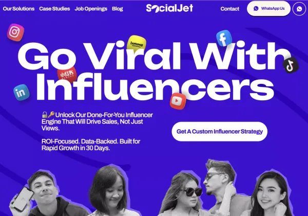 Social Jet Singapore - Landing design inspiration