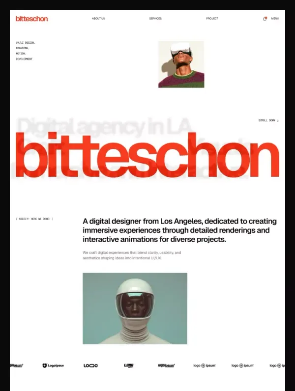 Bitteschon Studio Website Page Template for Webflow