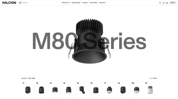 Halcyon | Leading Lighting Specialists - Ecommerce design inspiration