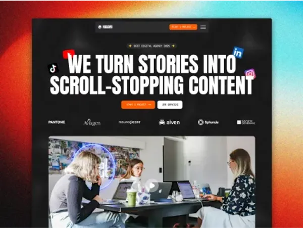 Hakari â Creative Social Media Marketing Agency - Portfolio design inspiration