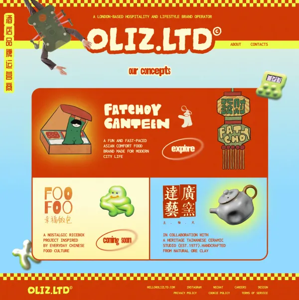 OLIZ LTD - Landing design inspiration