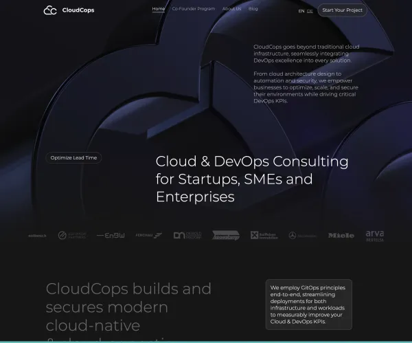 Cloud & DevOps Consulting for Enterprises, SMEs, and Startups | CloudCops - About Us  design inspiration