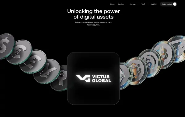 Digital Asset & Investment Solutions | Victus Global - Landing design inspiration