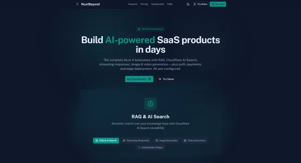 NuxtBeyond - AI-First Nuxt 4 Boilerplate for SaaS