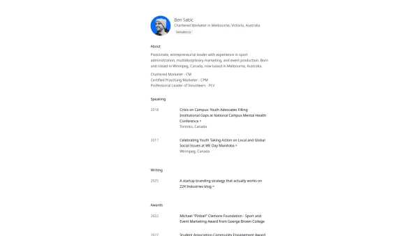 Ben Sabic | Chartered Marketer