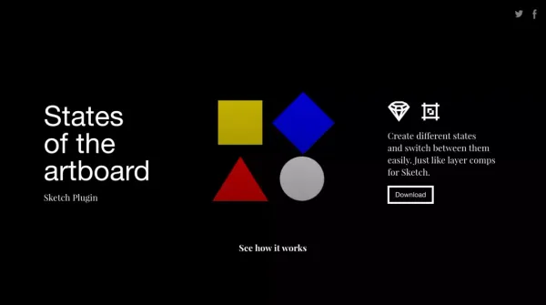 States of the artboard - Sketch Plugin - Landing design inspiration