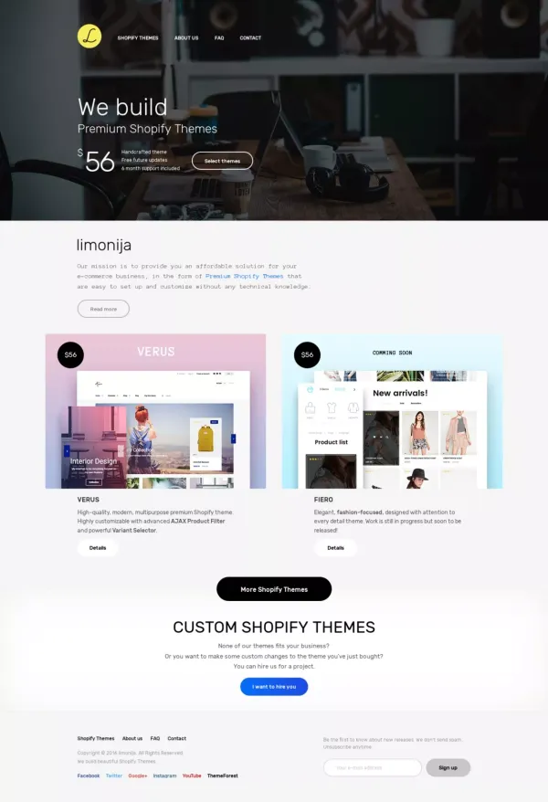 Limonija - Beautiful Shopify Themes - Landing design inspiration