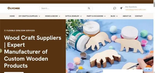 Wholesale Wood Craft Supplies | Eco-Friendly Materials - Ecommerce design inspiration