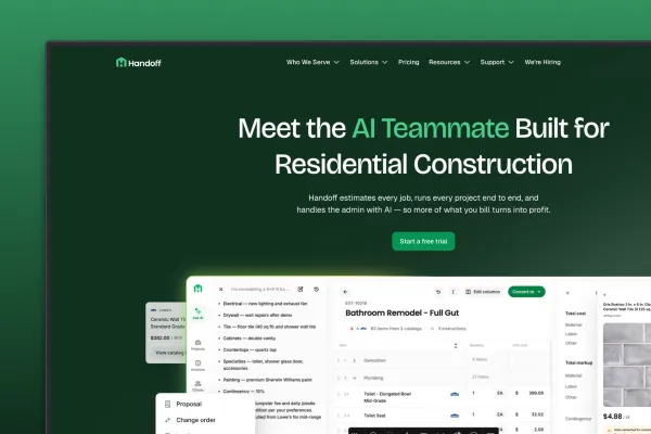 Handoff AI Estimating | Construction Software for Remodelers and Handymen