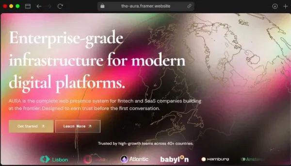 AURA â Premium Framer Template for Modern Fintech & SaaS Websites
