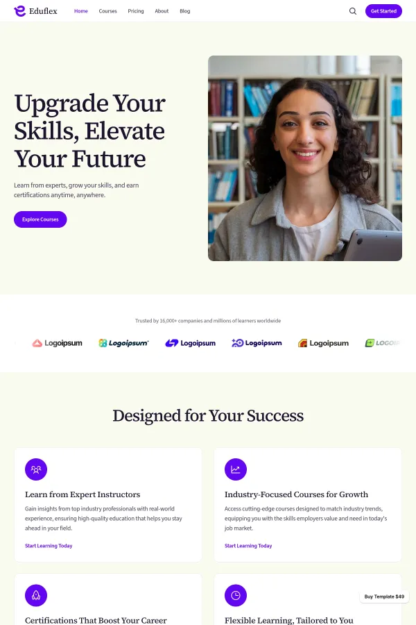Eduflex â Modern Education & eLearning Website Template