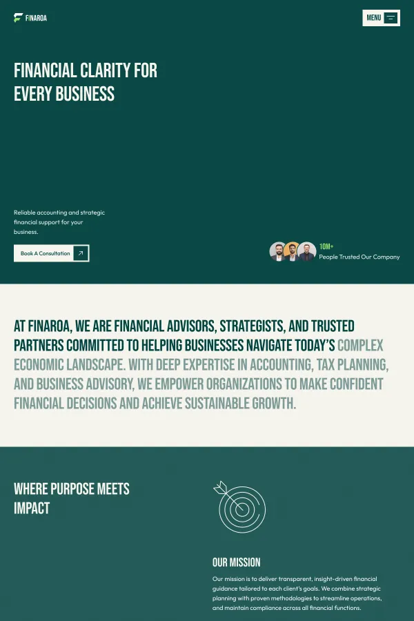 Finaroa â Finance & Consulting Website Template