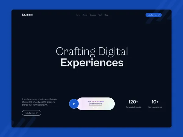 Studio81 | Building high-impact websites for founders - Landing design inspiration