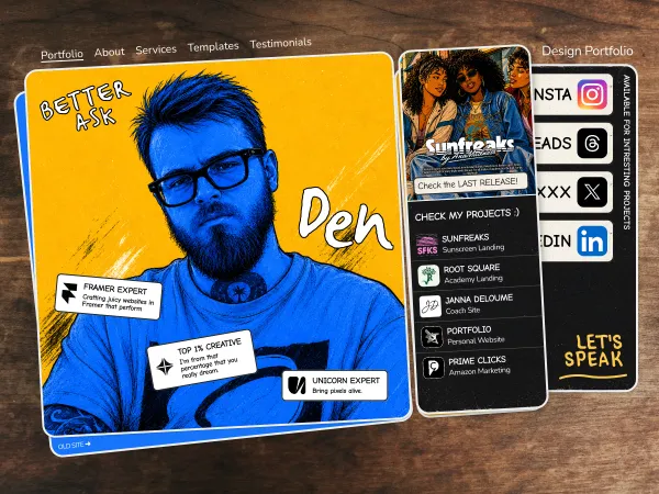 Denis Turbin | Framer Designer for Bold Websites