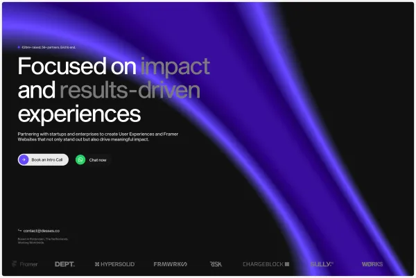 Desses â Design & Framer Development - Portfolio design inspiration
