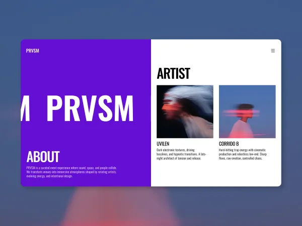 PRVSM â Event & Music Template