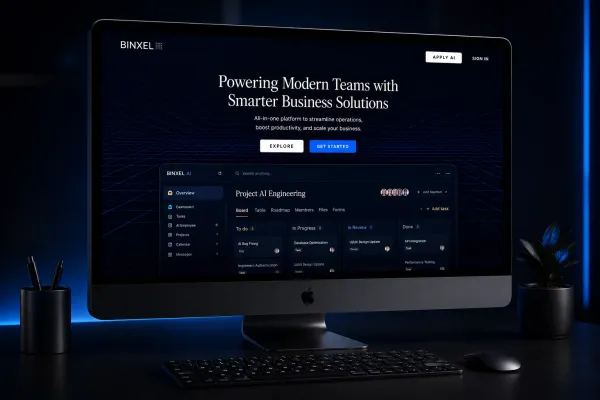 Binxel- SaaS Landing Page Template - Template design inspiration