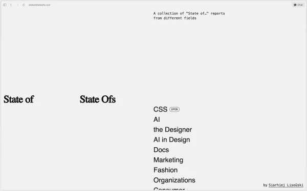 State of State Ofs - Other design inspiration