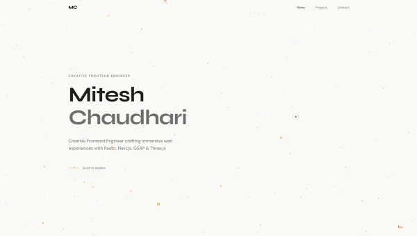 Mitesh Chaudhari — Creative Frontend Engineer