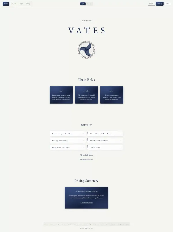 VATES — Like oral tradition.