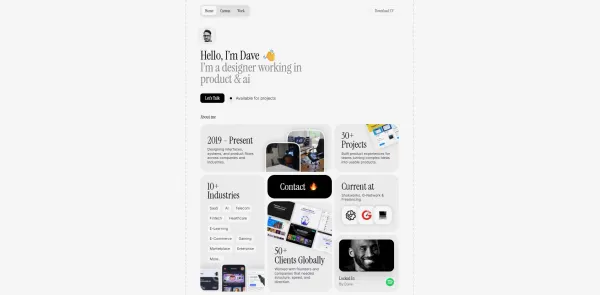 Home | Dave - Product Designer