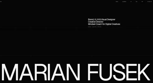 Marian Fusek — Creative Director, Brand, UI, AI & Visual Designer - Portfolio design inspiration