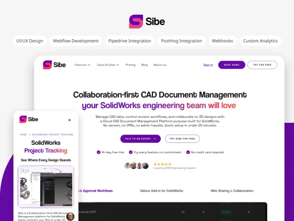 Engineering Collaboration Platform for SolidWorks Teams | Sibe