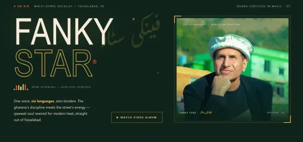 Fanky Star — Official Site | Multi-Genre Vocalist · Faisalabad