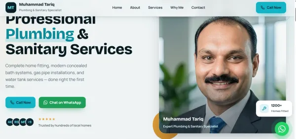 Muhammad Tariq — Plumbing & Sanitary Specialist | Al Makkah Sanitary Store