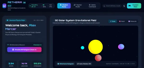 AETHERIA AR • Next-Gen Augmented Reality School Management Platform